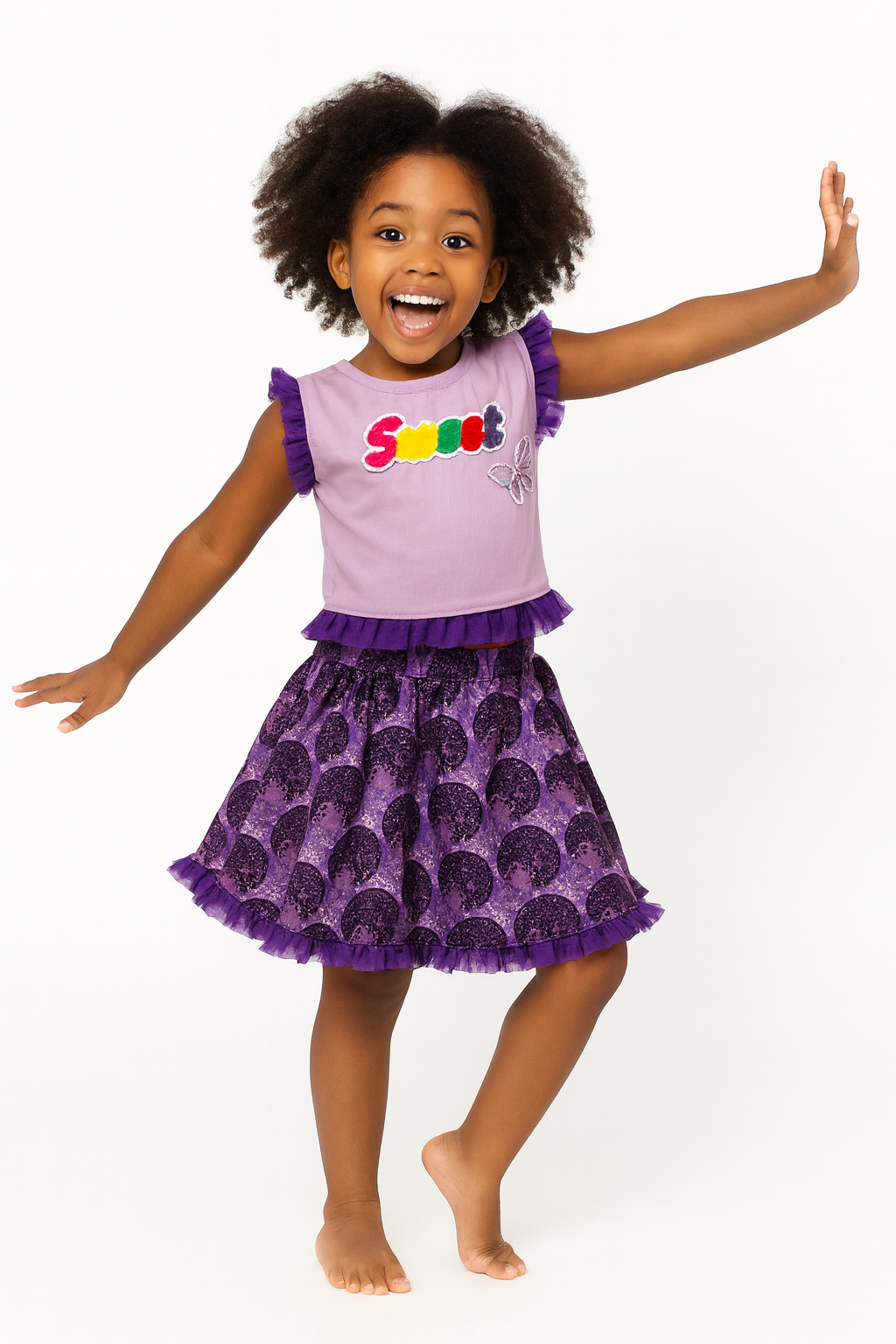 PURPLE RASHIDA OMA SKIRT SET E299PPL