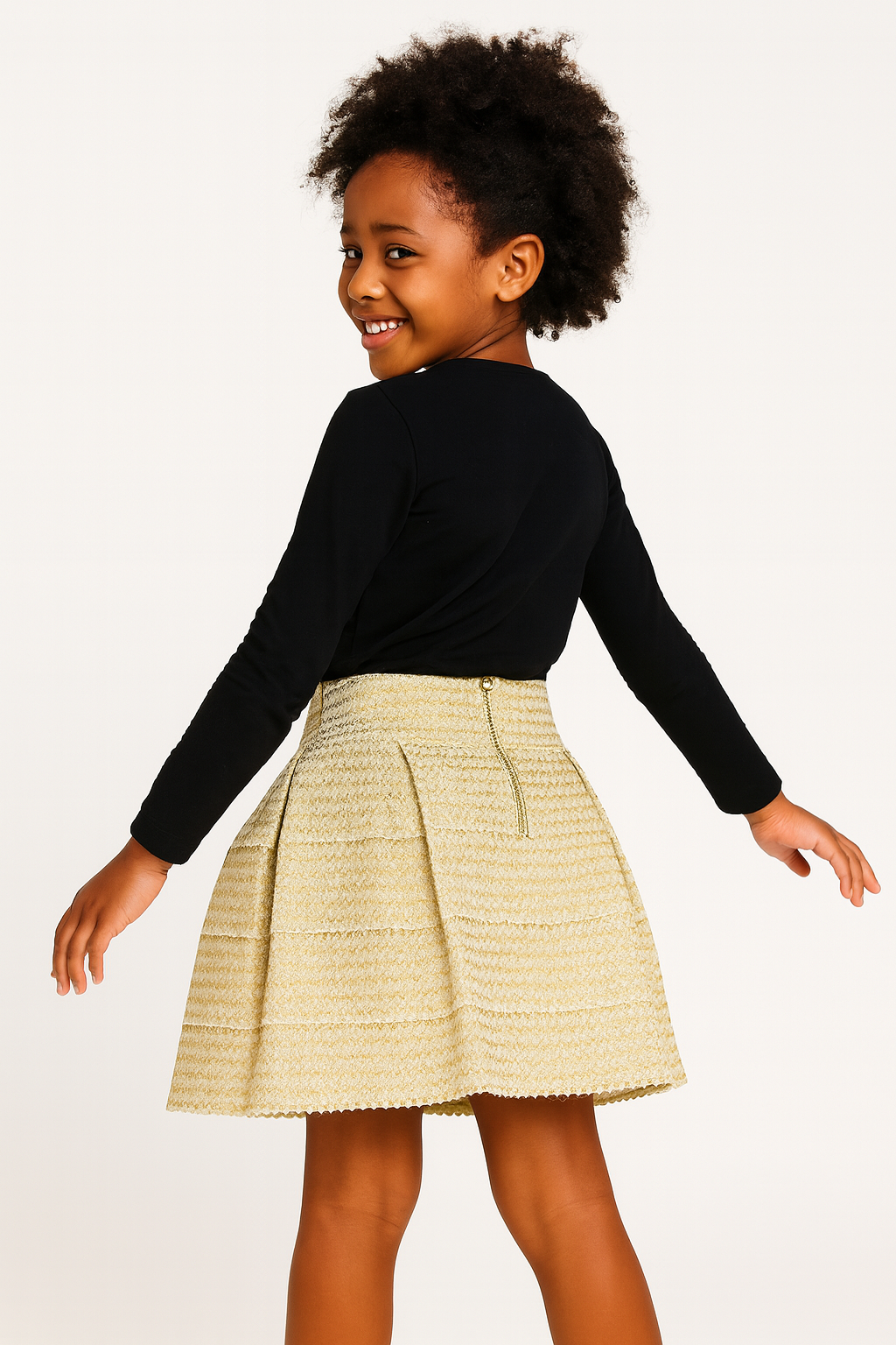 GOLD LUCY GLIMMER SKIRT A652GLD