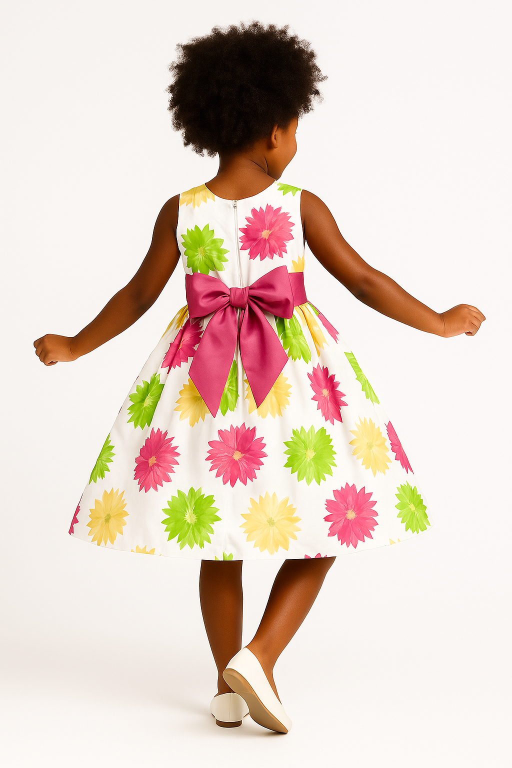 FLORAL BLOOM BOW DRESS
