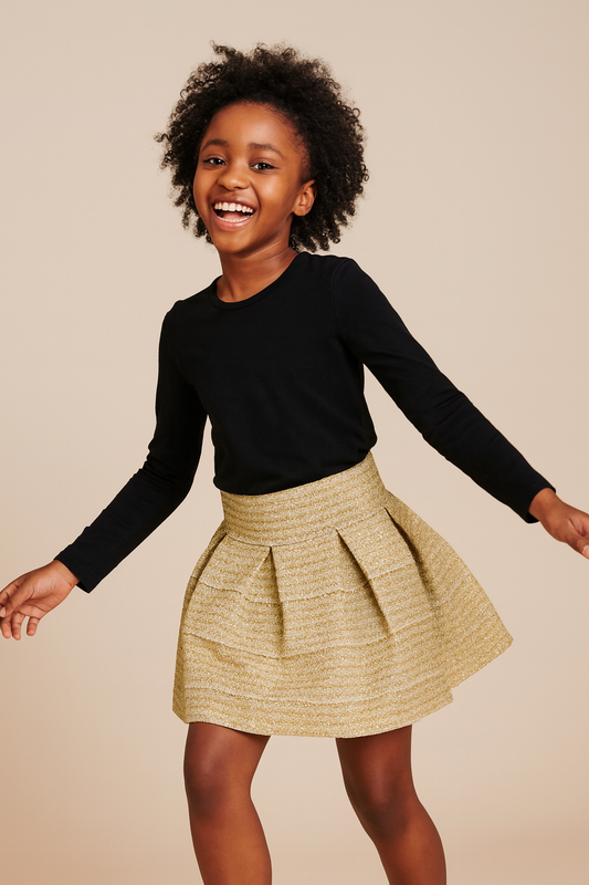 GOLD LUCY GLIMMER SKIRT A652GLD