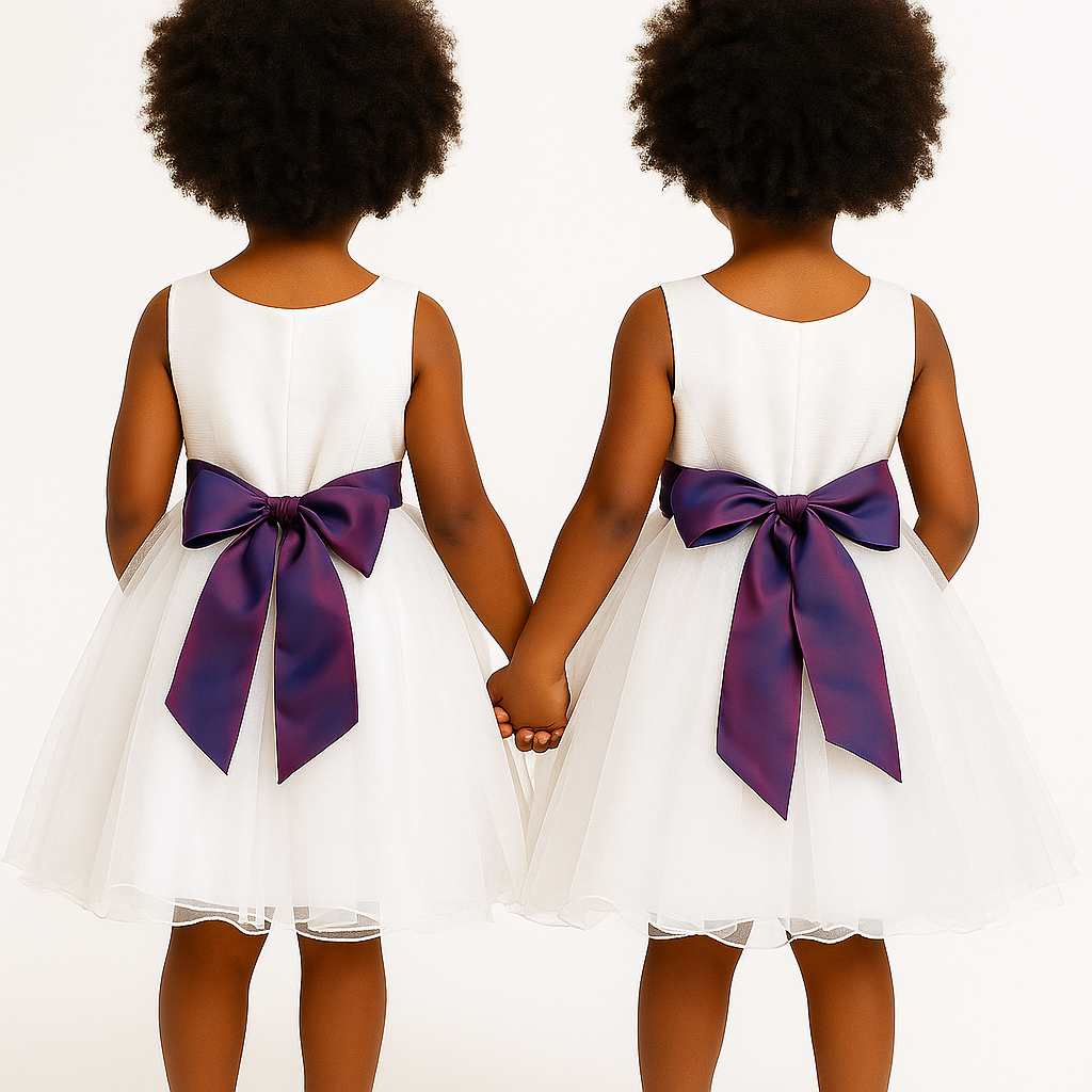 WHITE ROSE BALL GOWN/ PURPLE