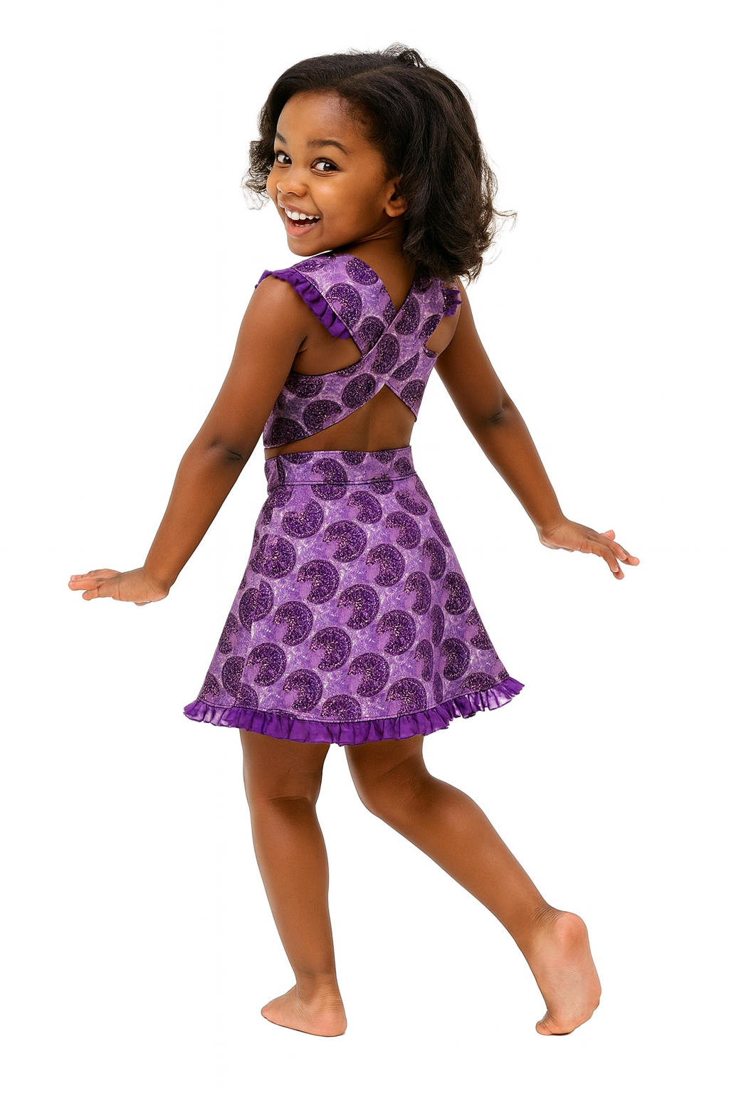 PURPLE RASHIDA OMA SKIRT SET E299PPL