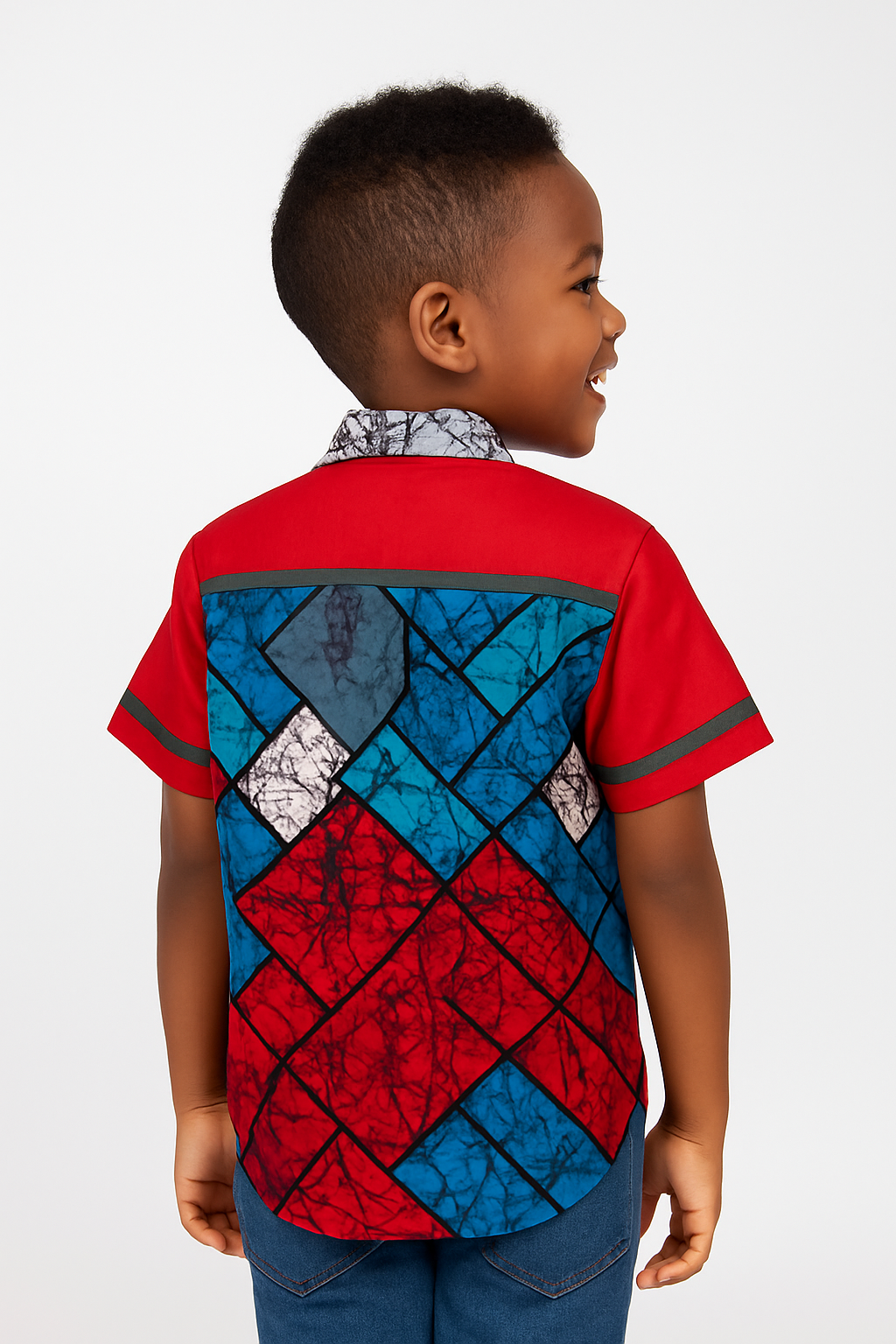 TEJIRI BOLD ANKARA PATCH SHIRT OMBSR100