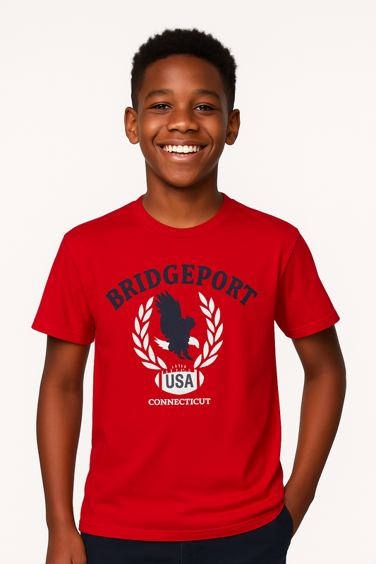 RED BRIDGEPORT TEE SHIRT A131RED