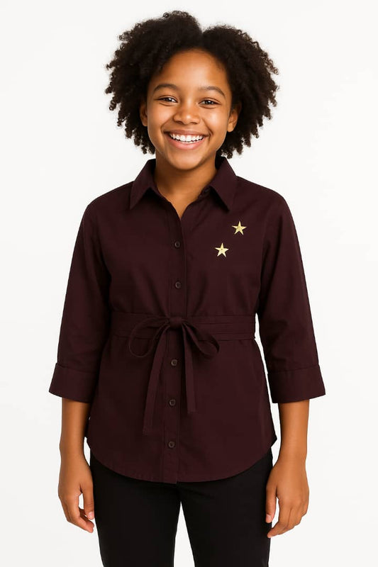 STAR CHARM BELTED SHIRT D611