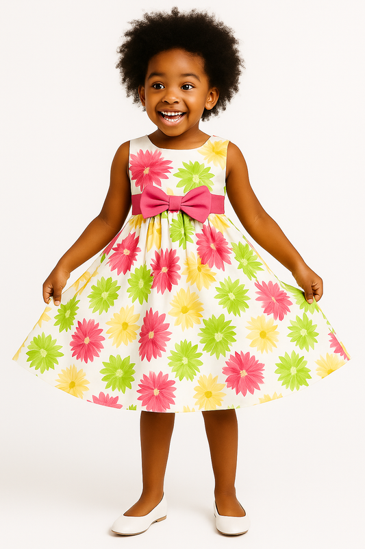 FLORAL BLOOM BOW DRESS