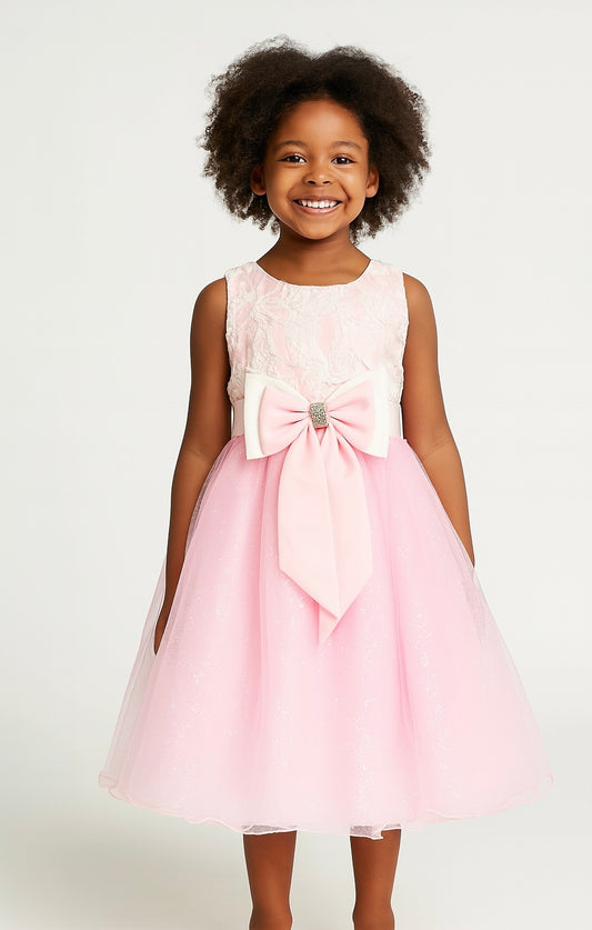LIGHT PINK TISSUE PARTY DRESS SMS819LPNK