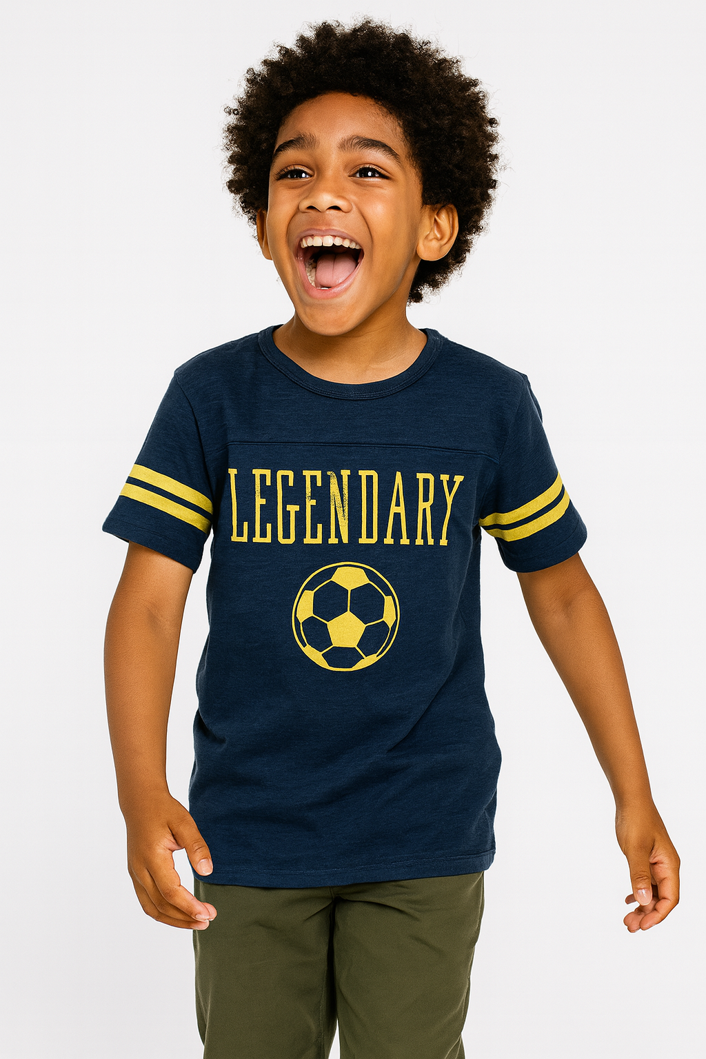 "LEGENDARY" BOYS SOCCER TEE - A141NBL