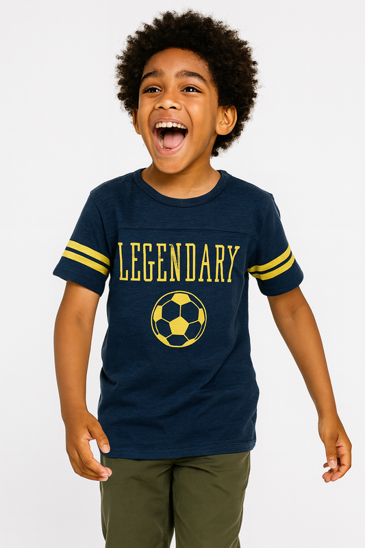 "LEGENDARY" BOYS SOCCER TEE - A141NBL